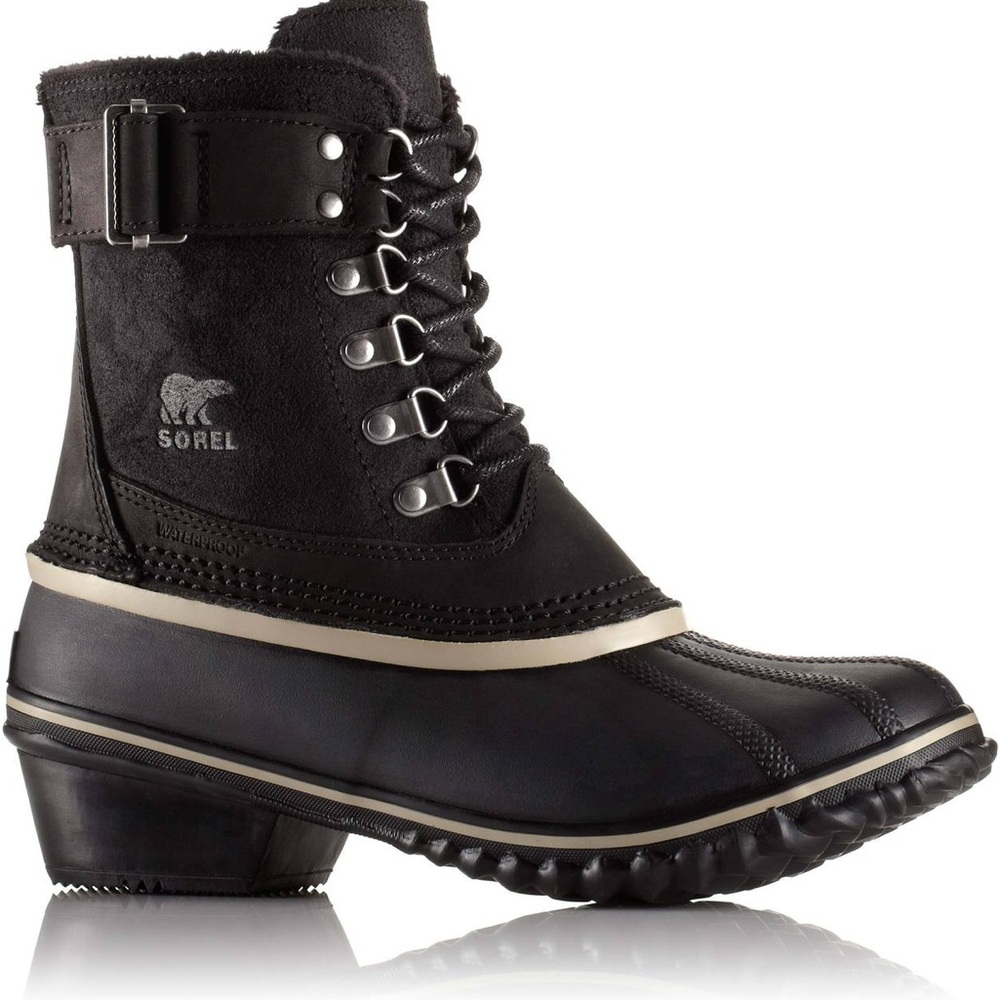Sorel Winter Fancy Lace II black snow boots 7